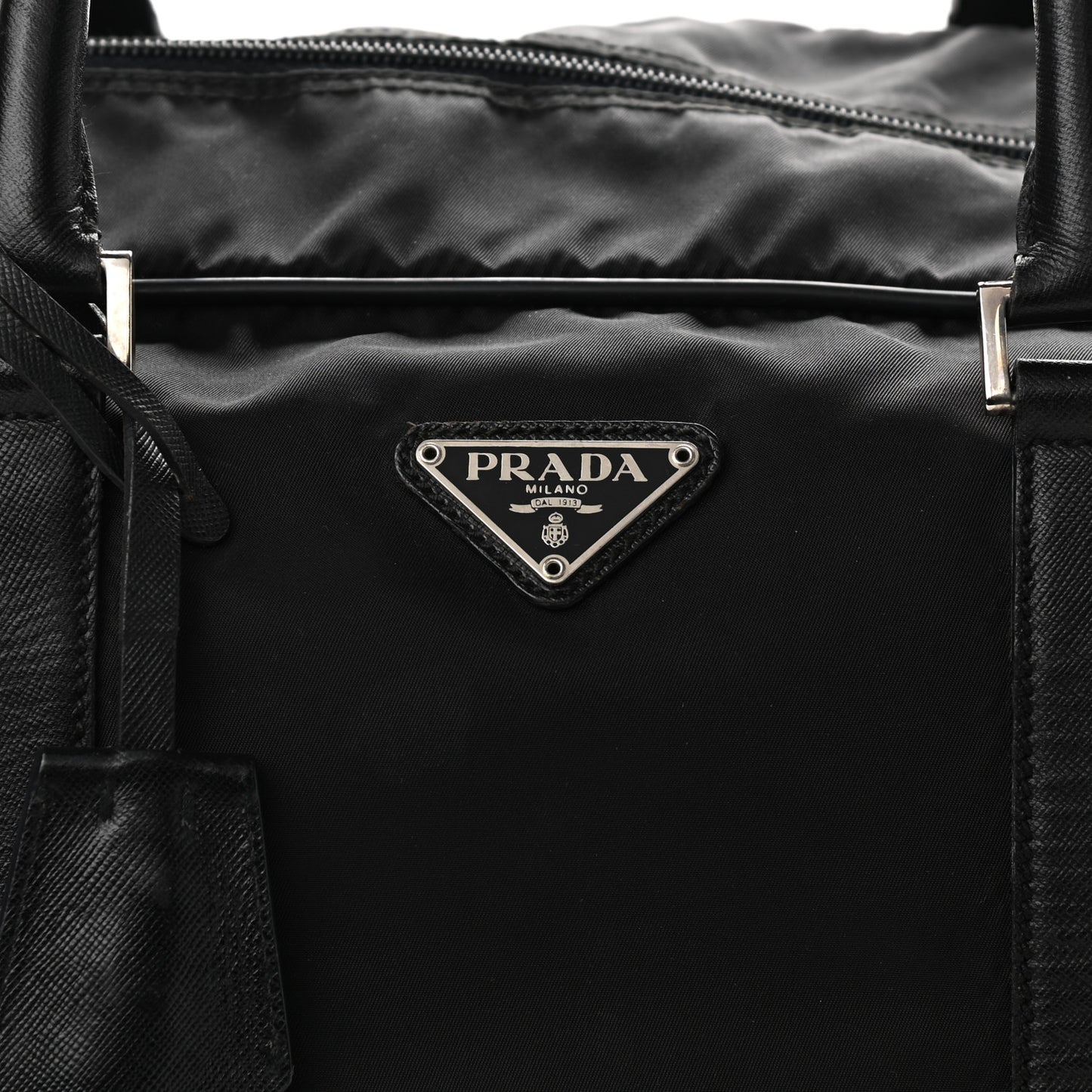 Tessuto Nylon Saffiano Duffle Black