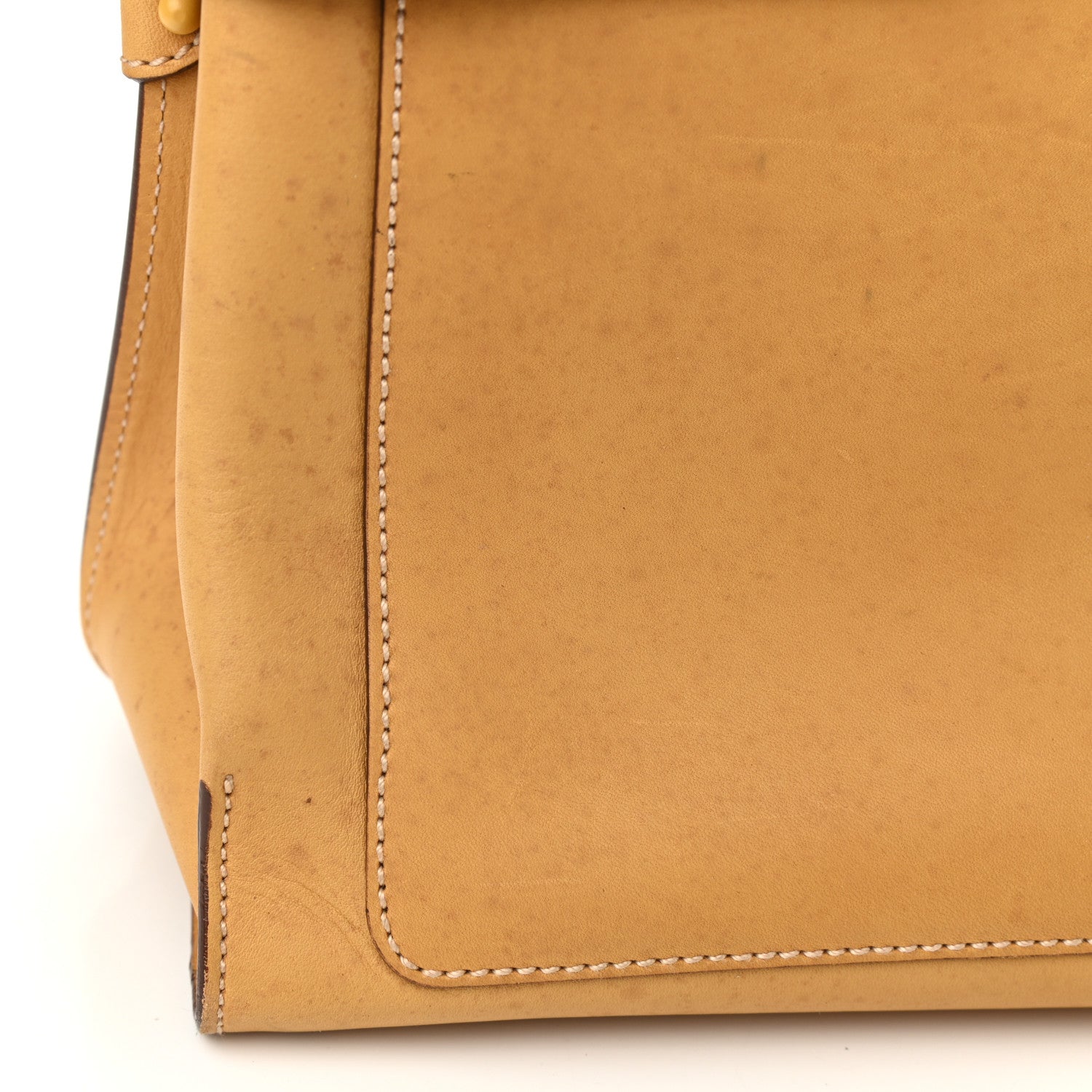 Salvatore Ferragamo Calfskin Double Handle Tote Tan 7 of 14