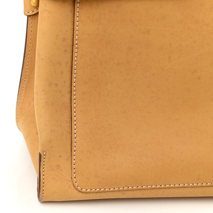 Salvatore Ferragamo Calfskin Double Handle Tote Tan 7 of 14