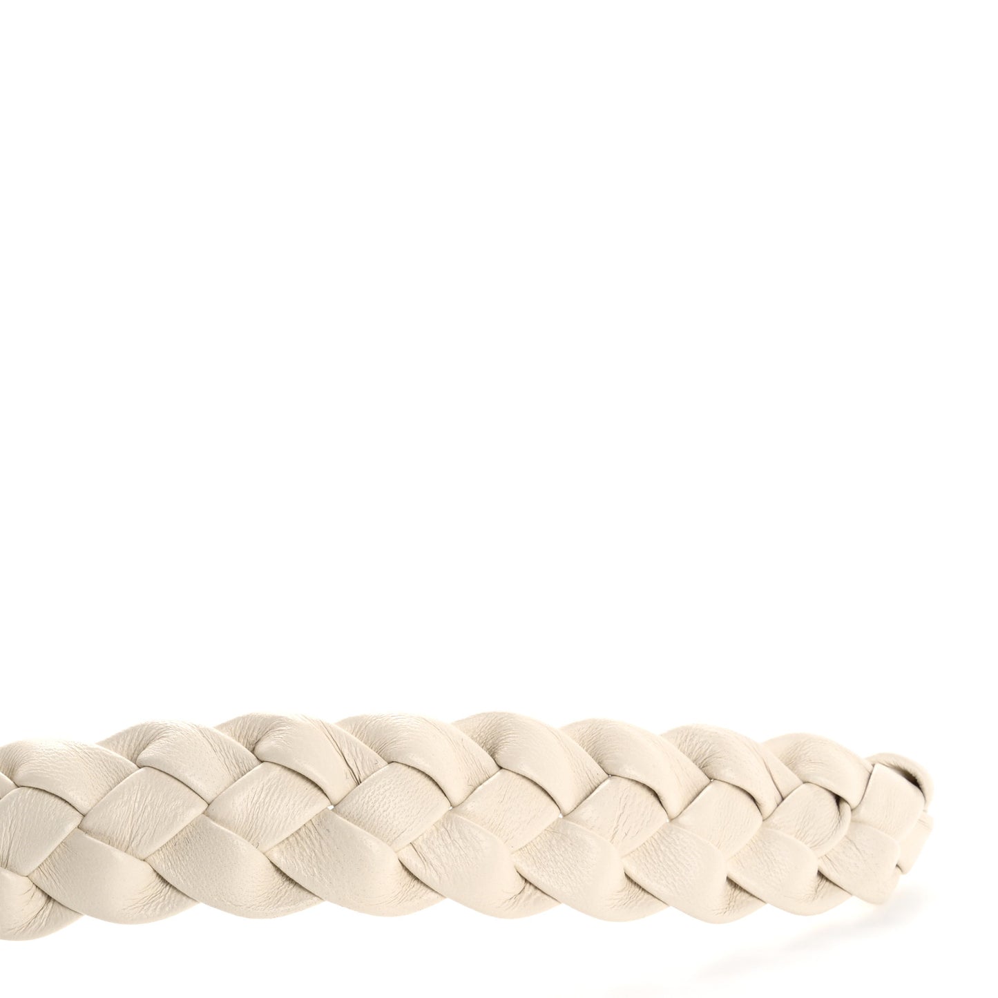 Nappa Braided Triangle Logo Belt 80 32 White