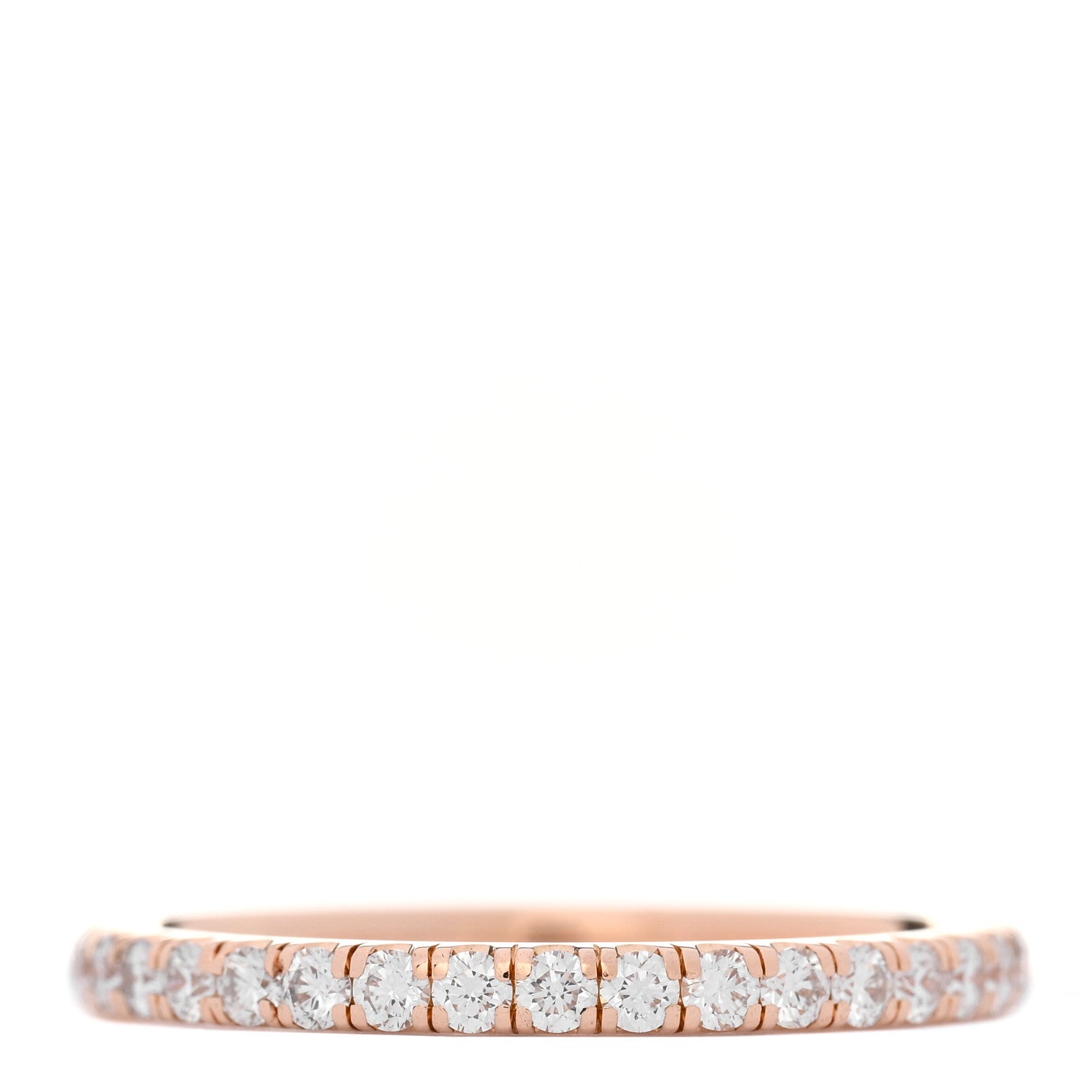 Cartier 18K Pink Gold Diamond 2mm Étincelle de Cartier Wedding Band Ring 48 4.5 1 of 4