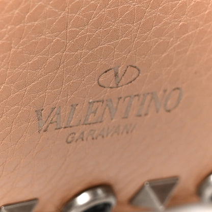 Valentino Garavani Grained Calfskin Onyx Guitar Strap Rockstud Rolling Shoulder Flap Messenger Bag Soft Noisette 7 of 10