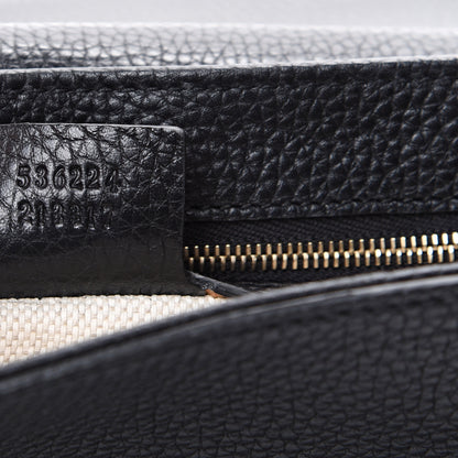 Gucci Pebbled Calfskin Medium Soho Flap Crossbody Black 6 of 9
