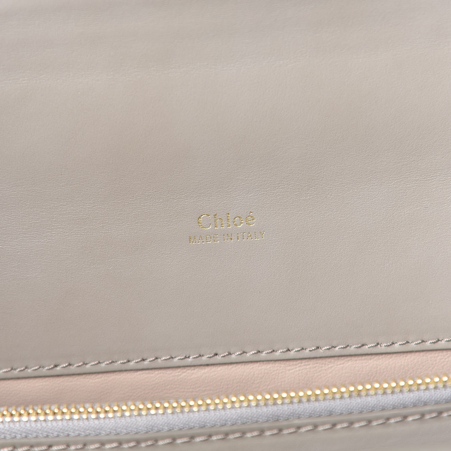 Chloe Shiny Goatskin Calfskin Aby Chain Shoulder Bag Motty Grey 8 of 9