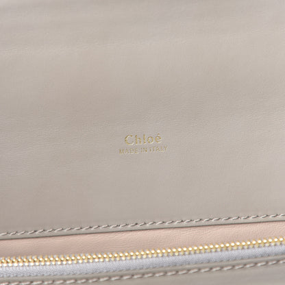 Chloe Shiny Goatskin Calfskin Aby Chain Shoulder Bag Motty Grey 8 of 9