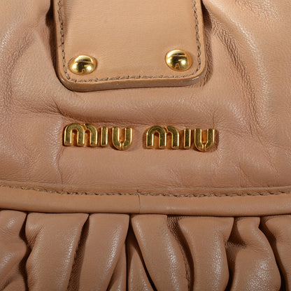 Miu Miu Lux Leather Matelasse Coffer Cuoio 5 of 11