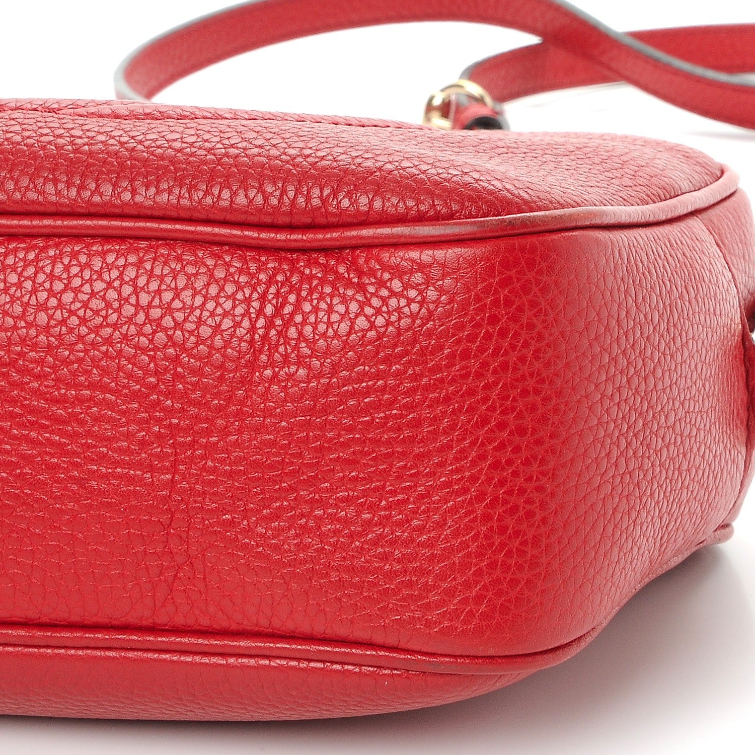 Gucci Pebbled Calfskin Small Soho Disco Bag Tabasco Red 8 of 9