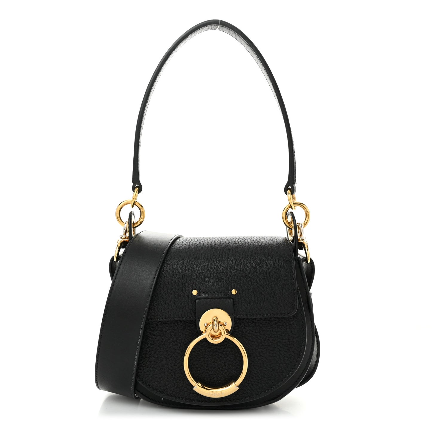 Grained Lambskin Small Tess Bag Black