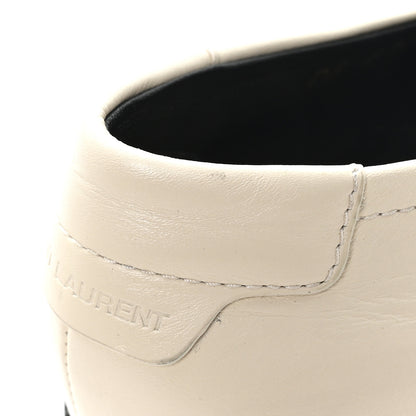 Saint Laurent Calfskin Penny Loafers 41.5 Pearl 10 of 10