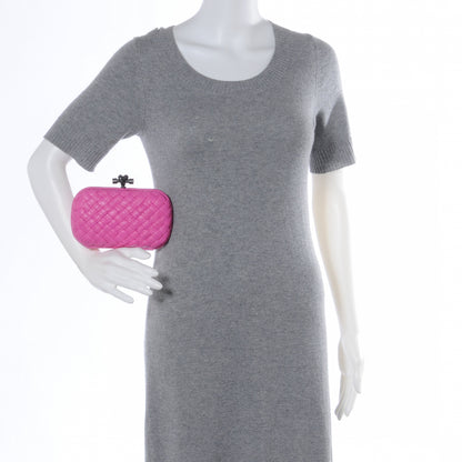 Bottega Veneta Leather Knot Clutch Pink 2 of 7