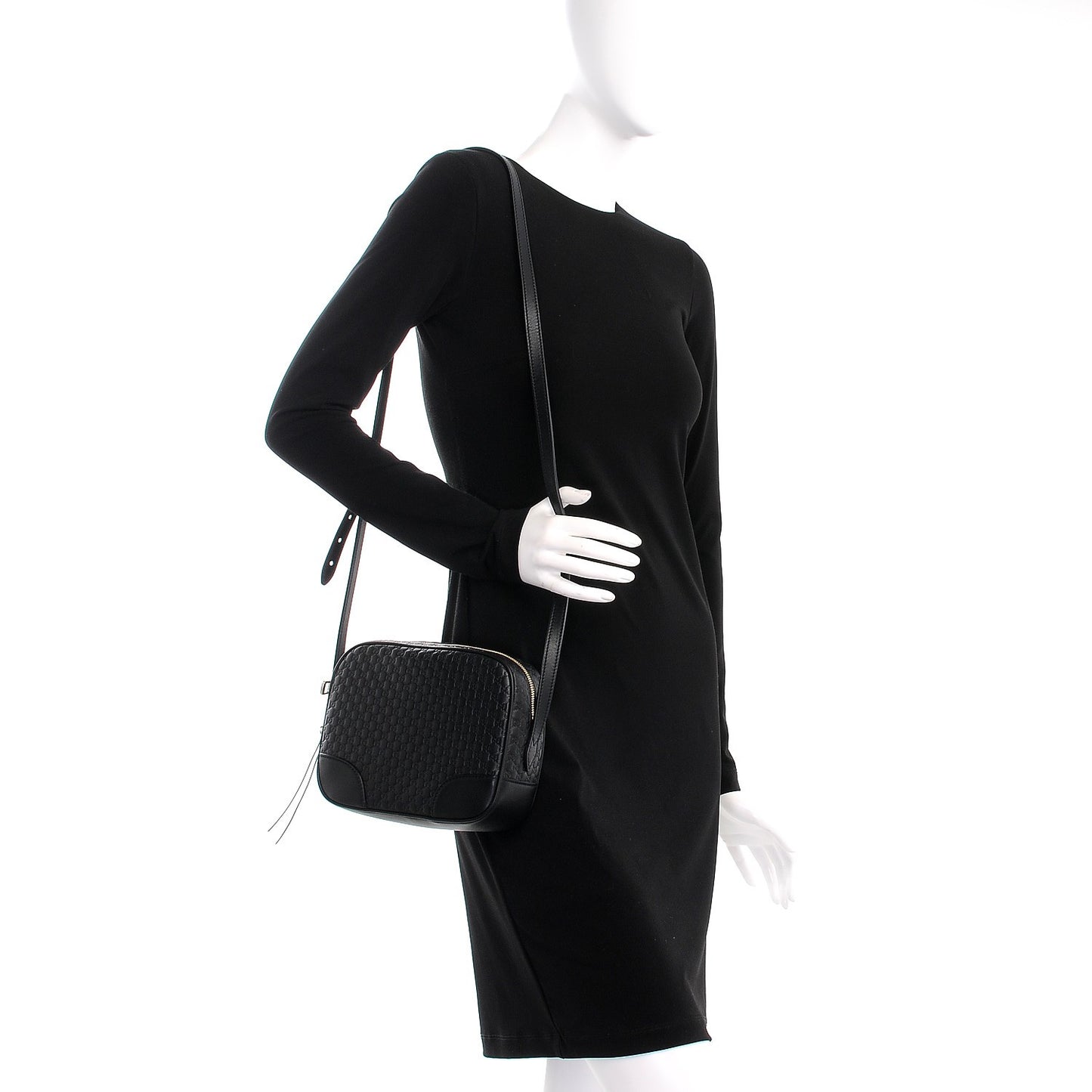 Microguccissima Mini Bree Messenger Bag Black