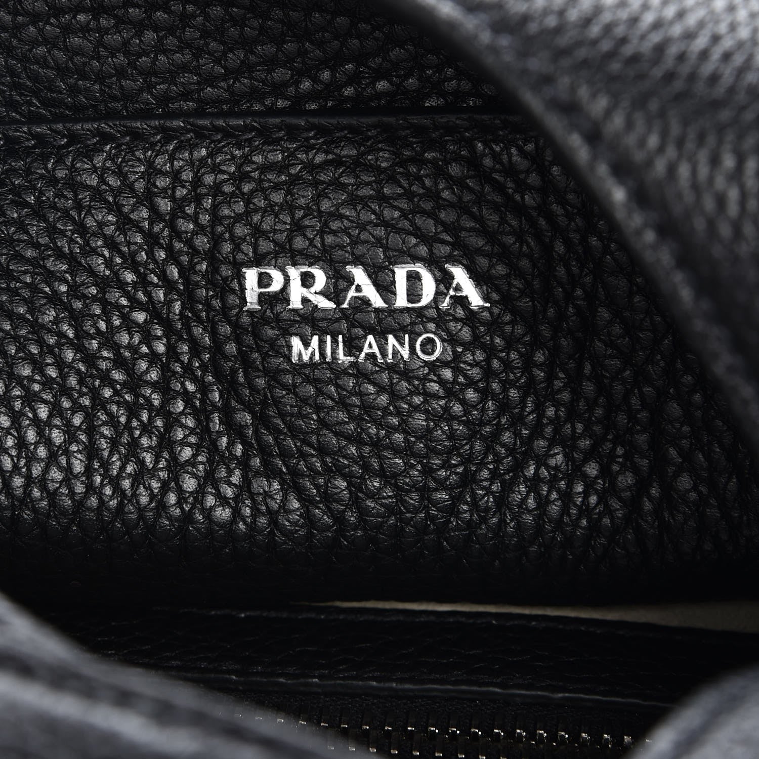 Prada Vitello Daino Chain Hobo Nero Black 6 of 7