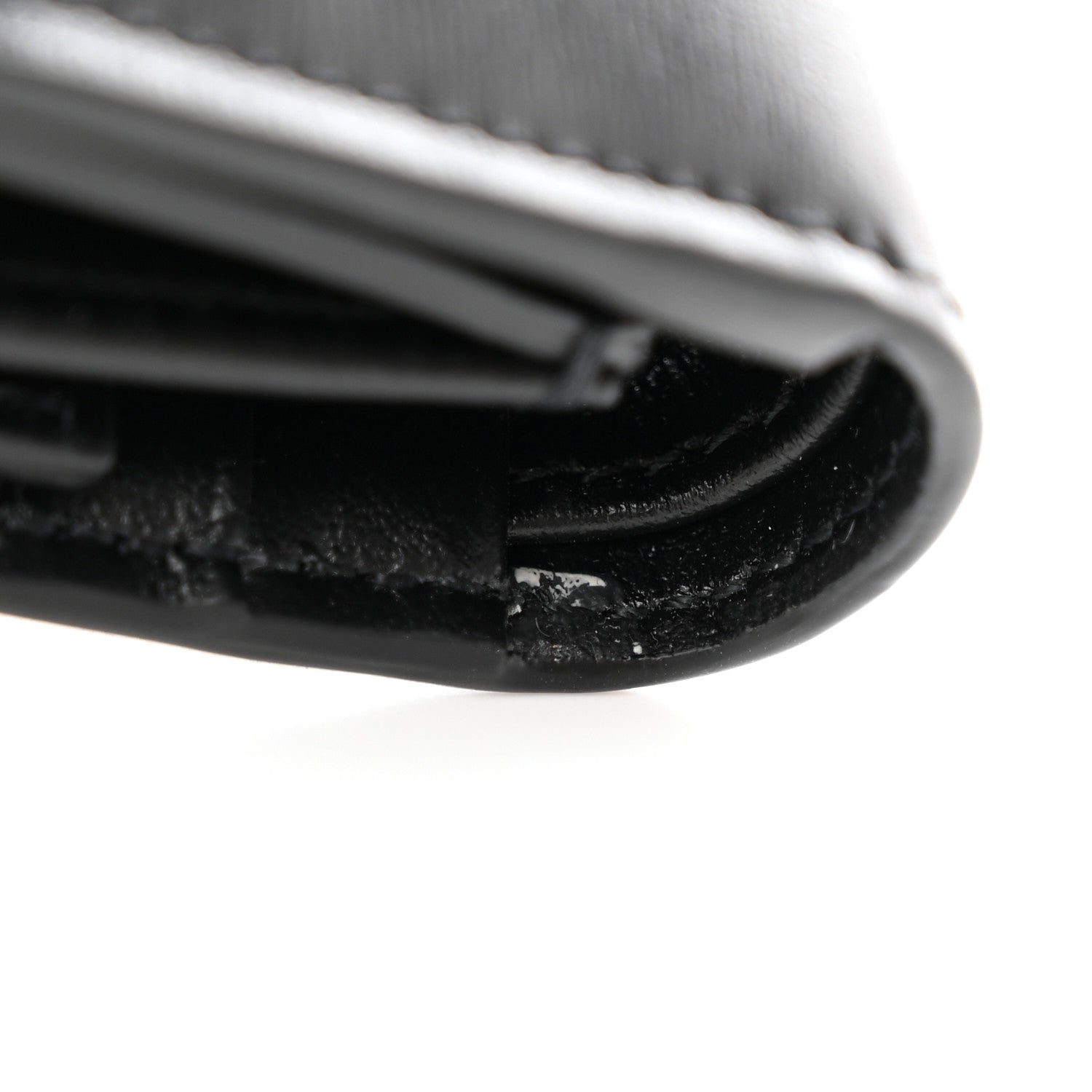 Celine Shiny Calfskin Small Triomphe Wallet Black 8 of 9