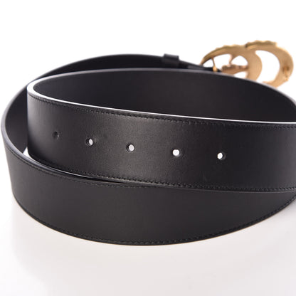 Gucci Moon Calfskin Pearl Double G 40mm Belt 95 38 Black Cream 4 of 6