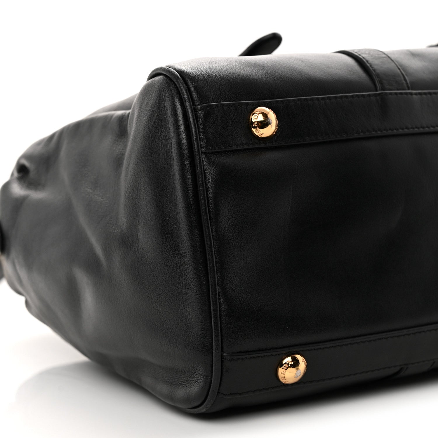 Prada Soft Calfskin Shopping Satchel Black 8 of 11