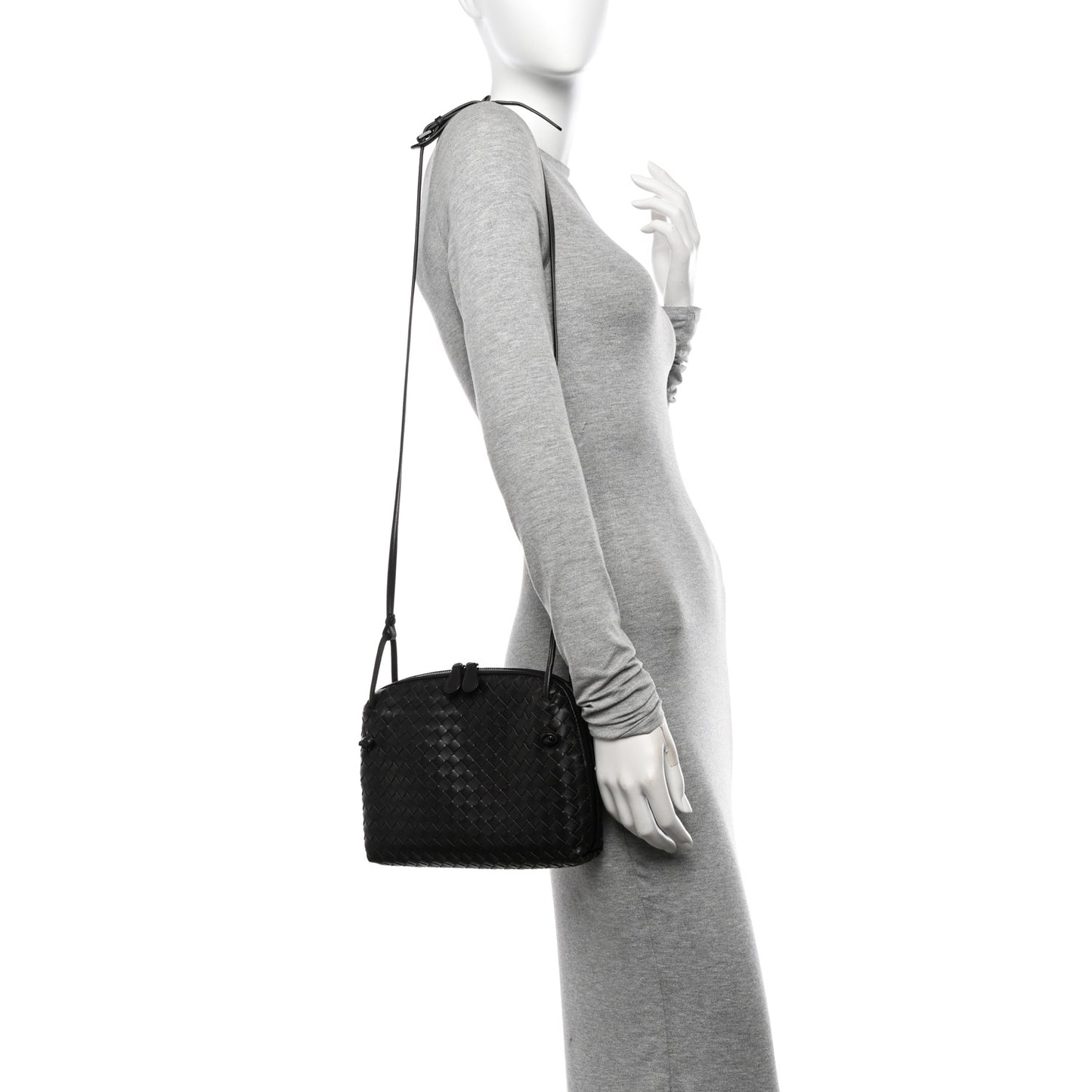 Nappa Intrecciato Nodini Bag Ebano