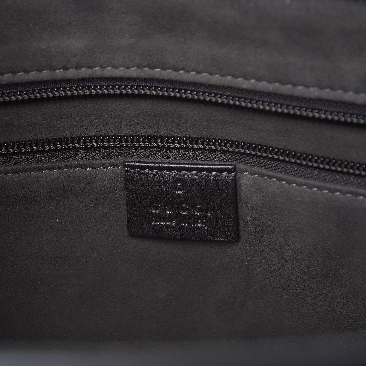Gucci GG Supreme Monogram Medium Zippered Tote Dark Brown 7 of 8