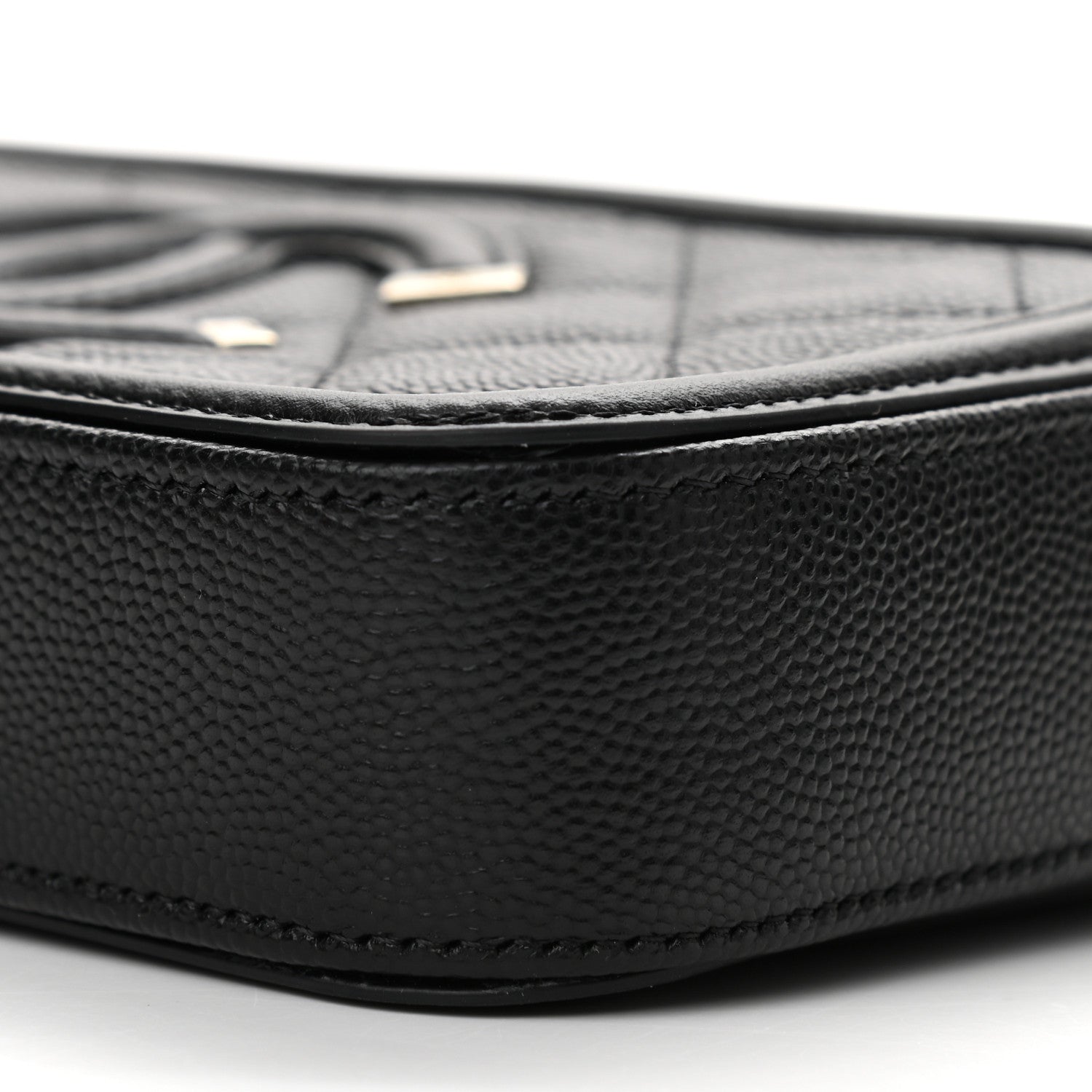 Chanel Caviar Quilted CC Filigree Clutch With Chain Black 11 of 14