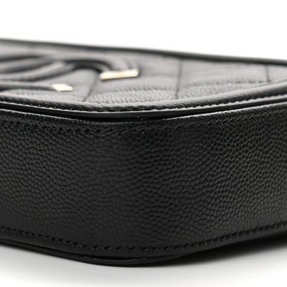 Chanel Caviar Quilted CC Filigree Clutch With Chain Black 11 of 14