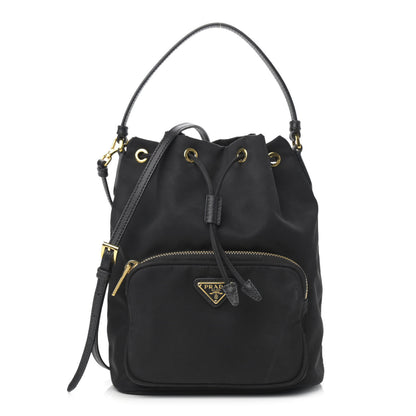 Prada Re-Nylon Duet Drawstring Shoulder Bag Black 1 of 15