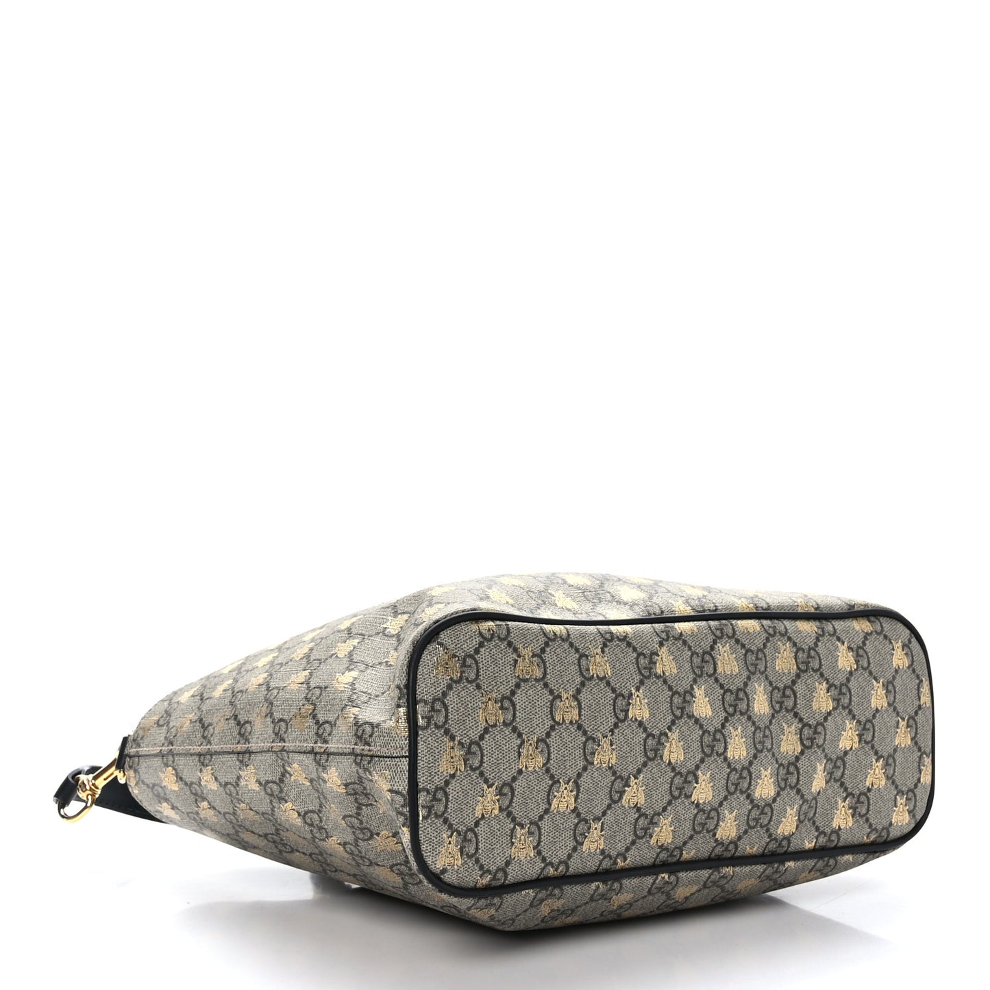 Soft GG Supreme Monogram Bees Small Crossbody Tote Beige Oro Black