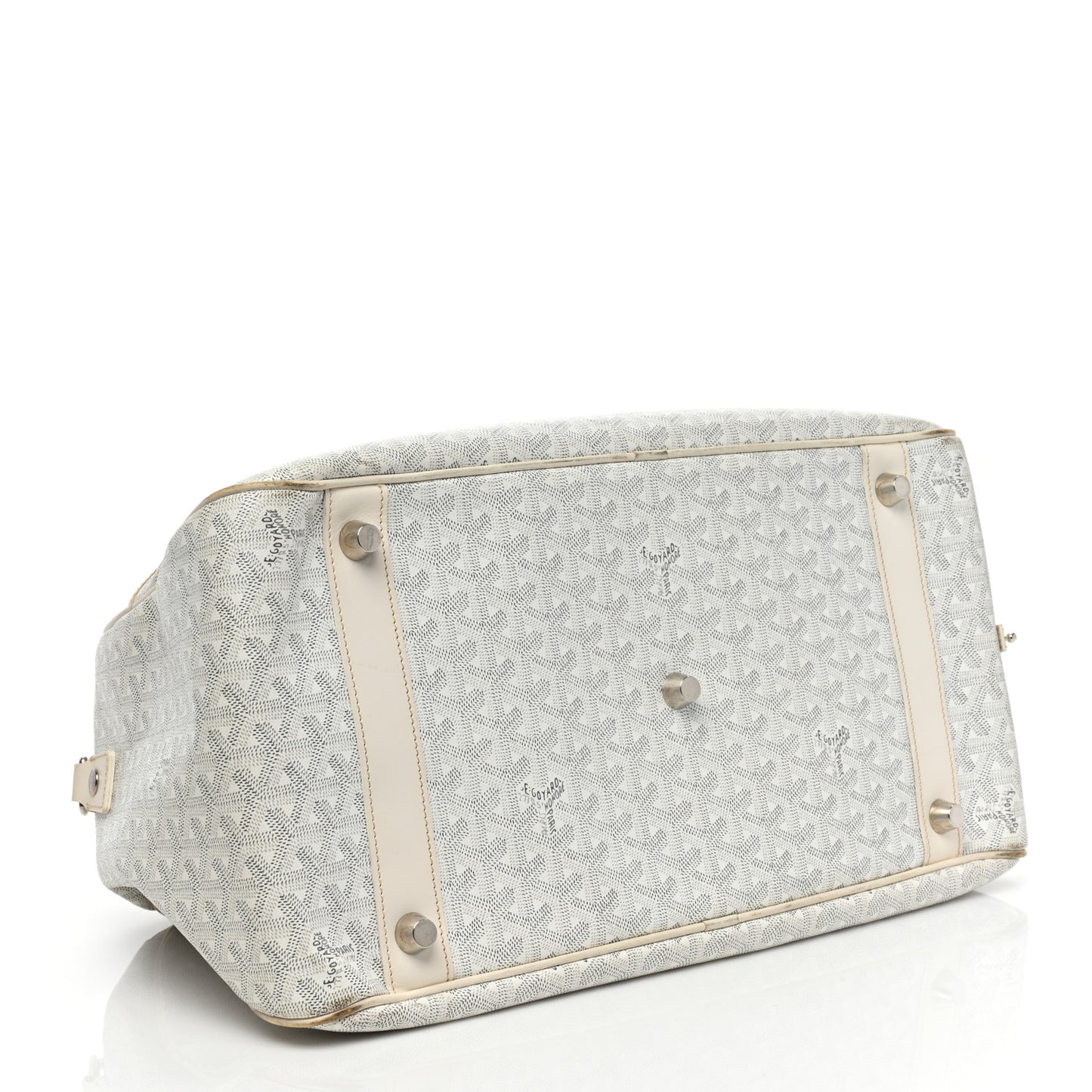 Goyardine Sac Hulot Pet Carrier PM White