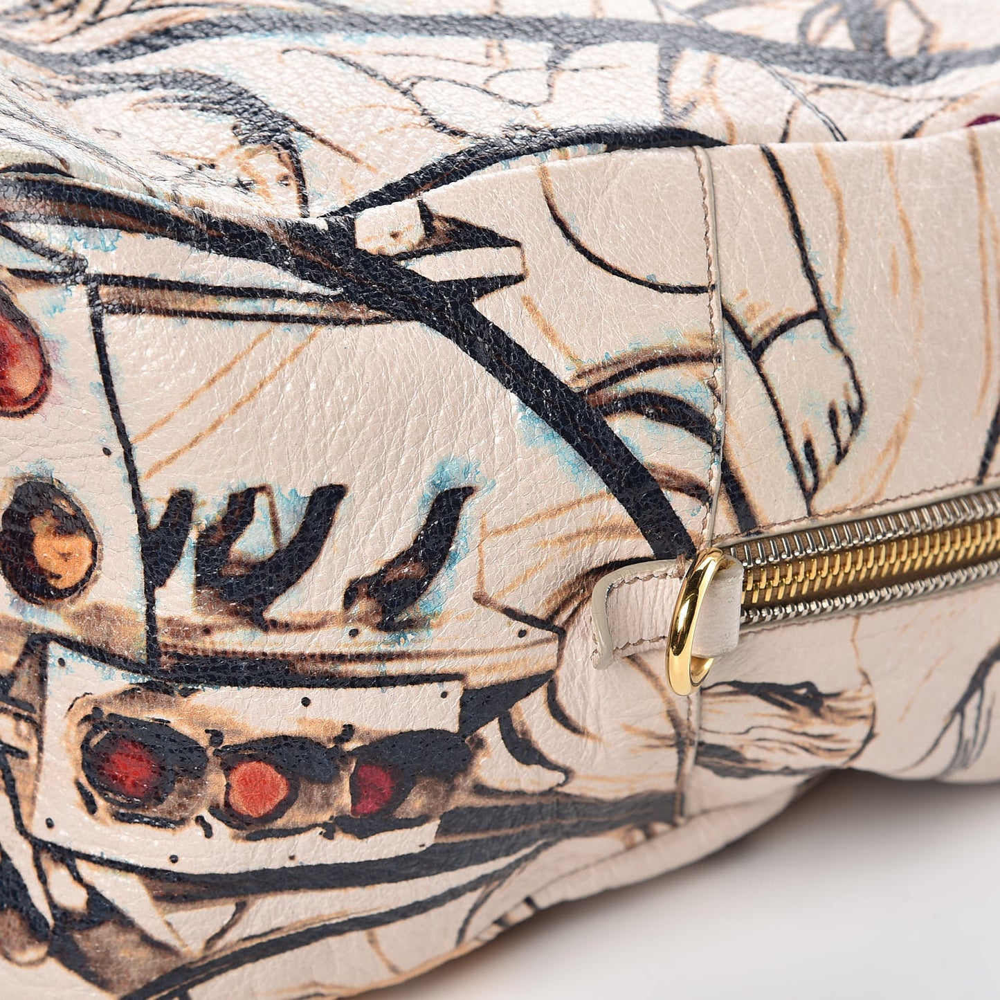 X JAMES JEAN Cervo Lux Fairy Print Large Double Handle Boston Bag Prugna