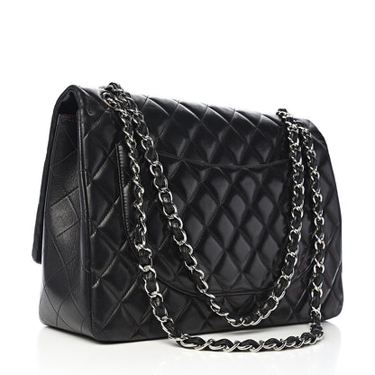 Chanel Lambskin Quilted Maxi Single Flap Black 2 of 12