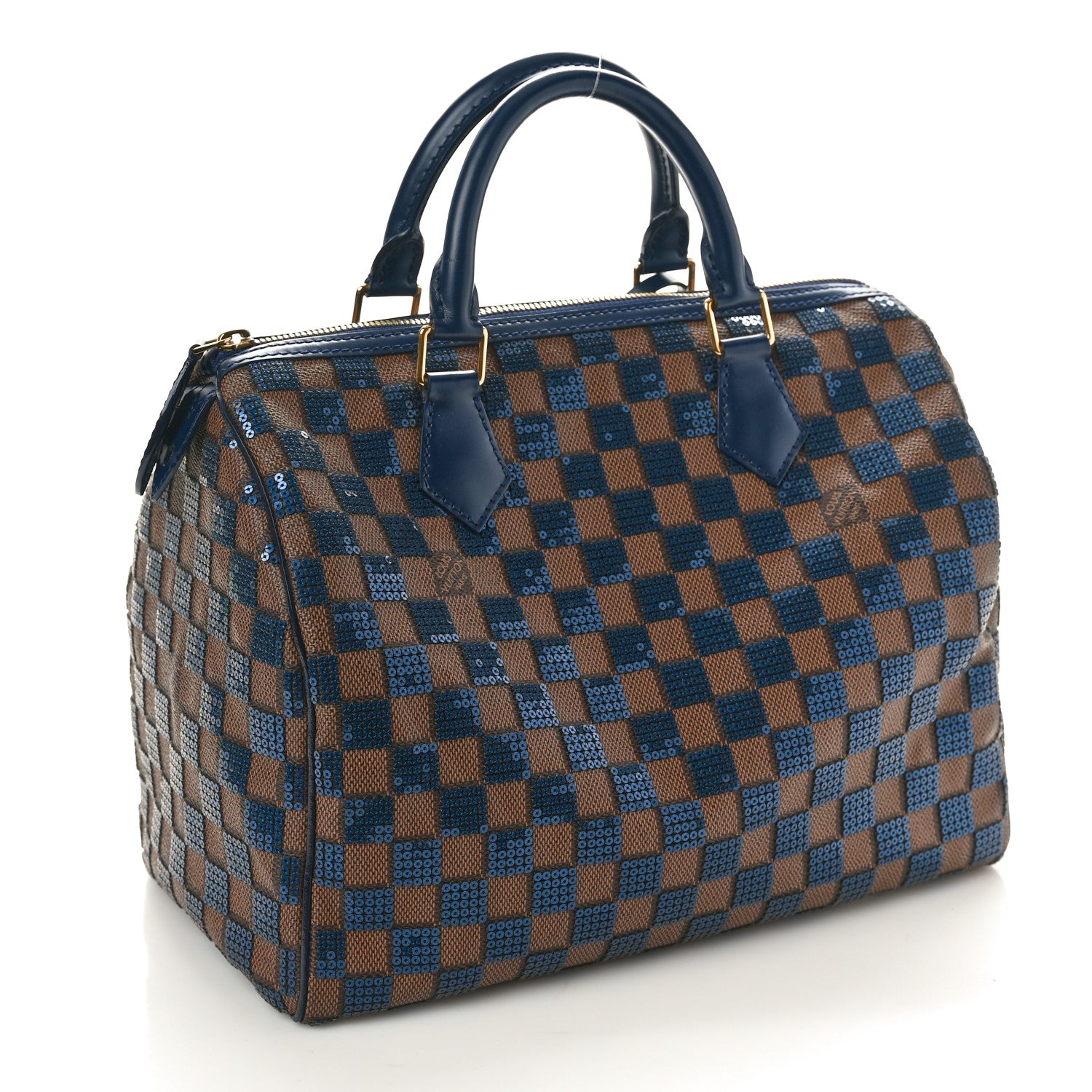 Louis Vuitton Damier Paillettes Speedy 30 Blue 3 of 9