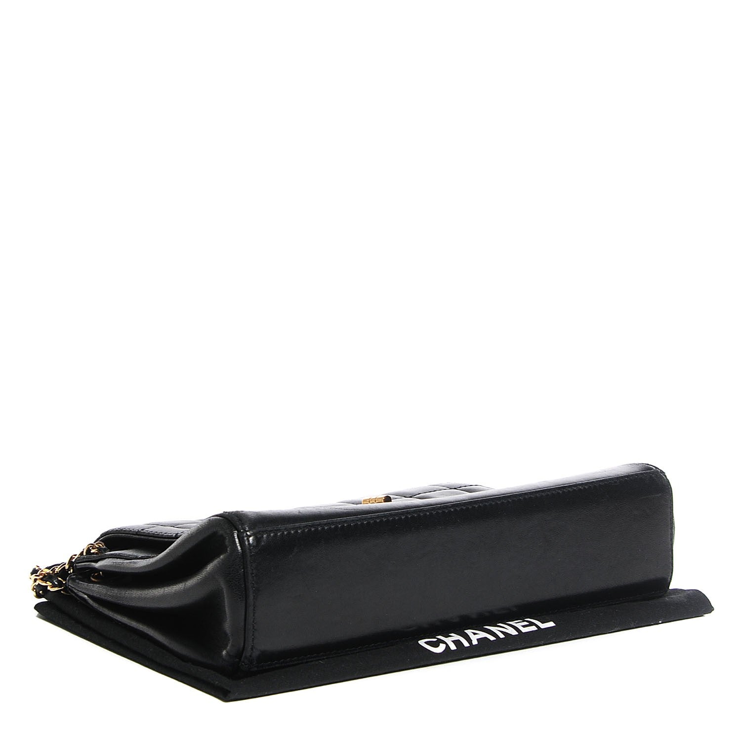 Chanel Lambskin Chocolate Bar Accordion Mademoiselle Flap Black 4 of 8