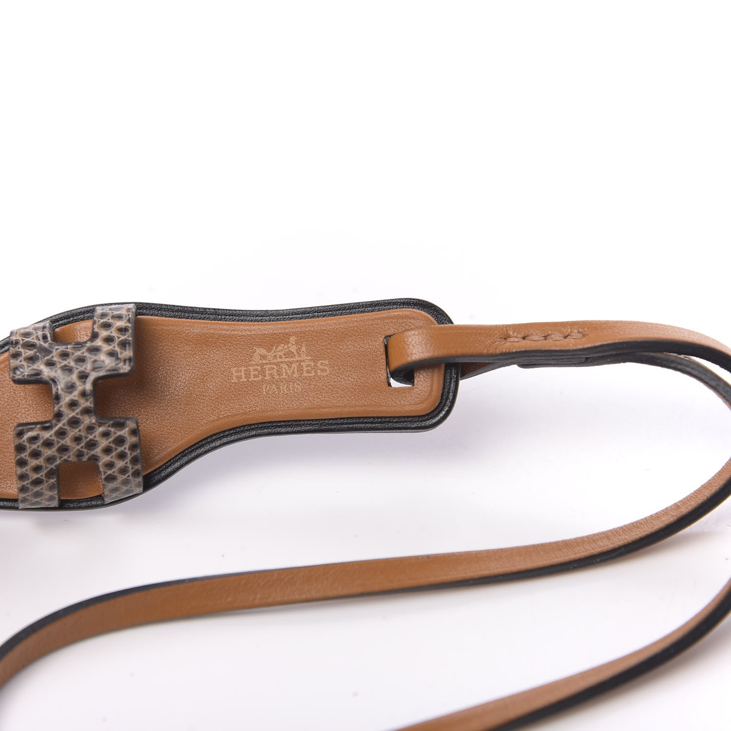 Hermes Lizard Butler Calfskin Hunter Oran Nano Bag Charm Naturale Sable 3 of 5