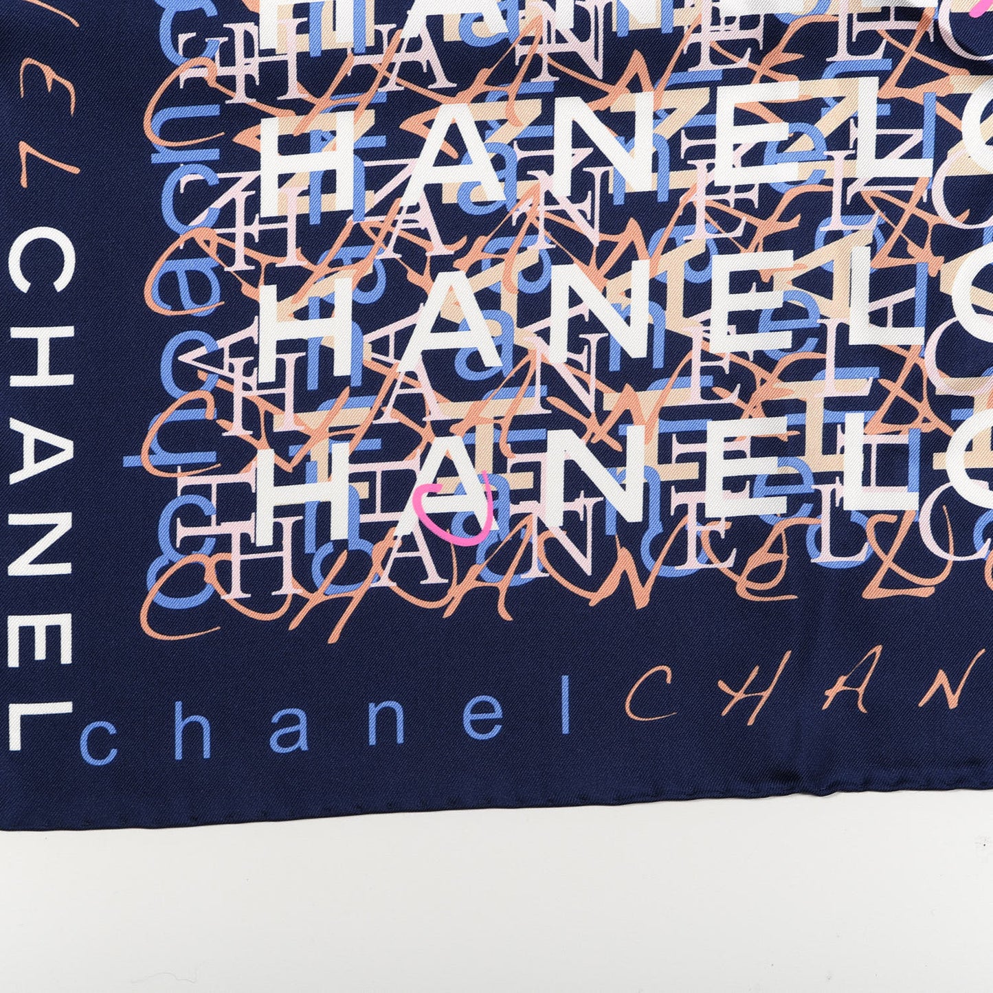 Silk CC Logo Square Scarf Multicolor