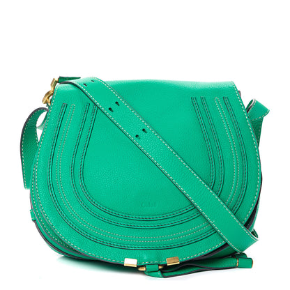 Chloe Grained Calfskin Medium Marcie Saddle Bag Jade 1 of 11