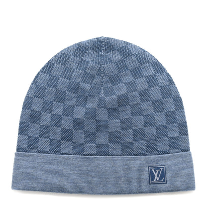 Louis Vuitton Wool Petit Damier Hat NM Light Blue 1 of 4