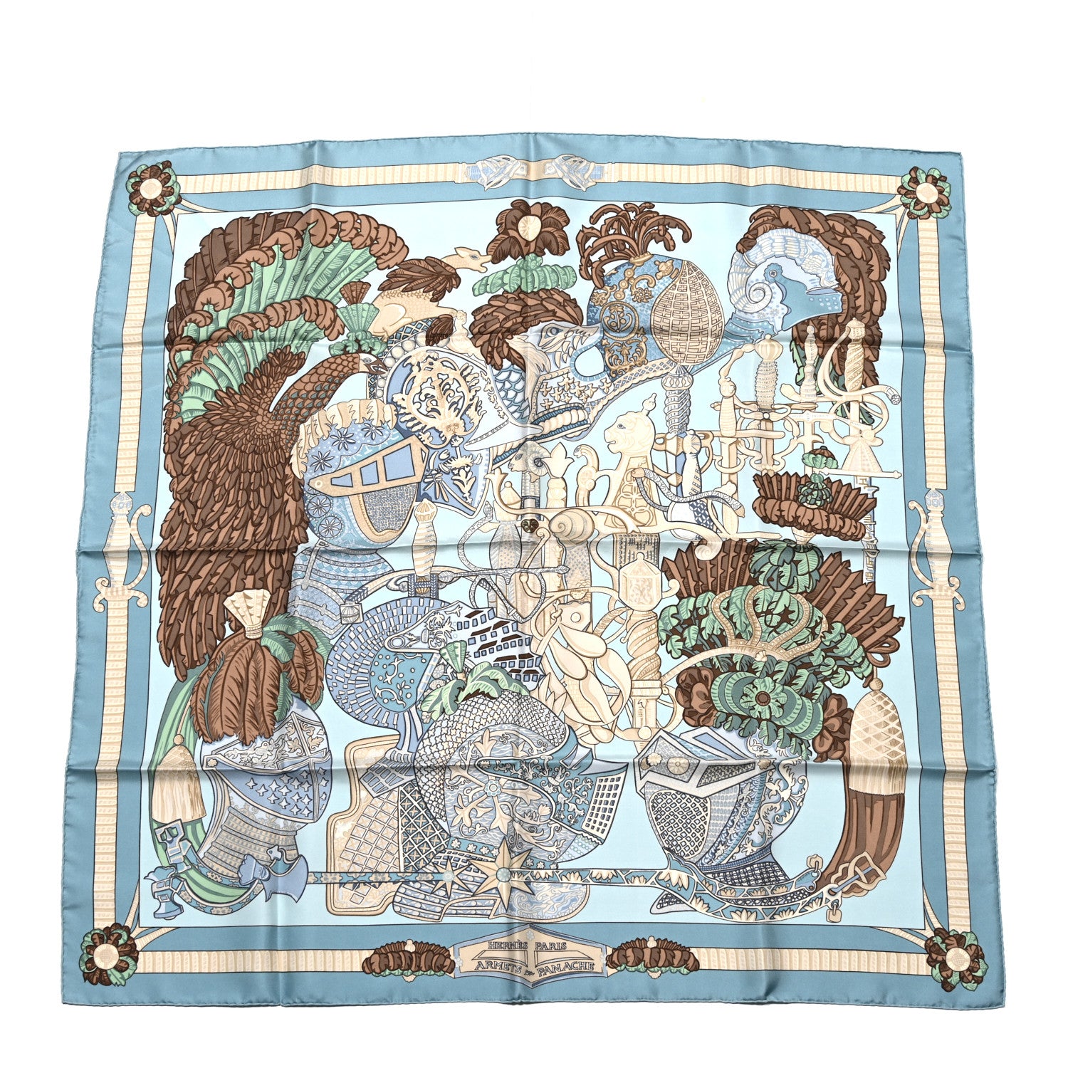 Hermes Silk Armets Panache Scarf 90 1 of 5
