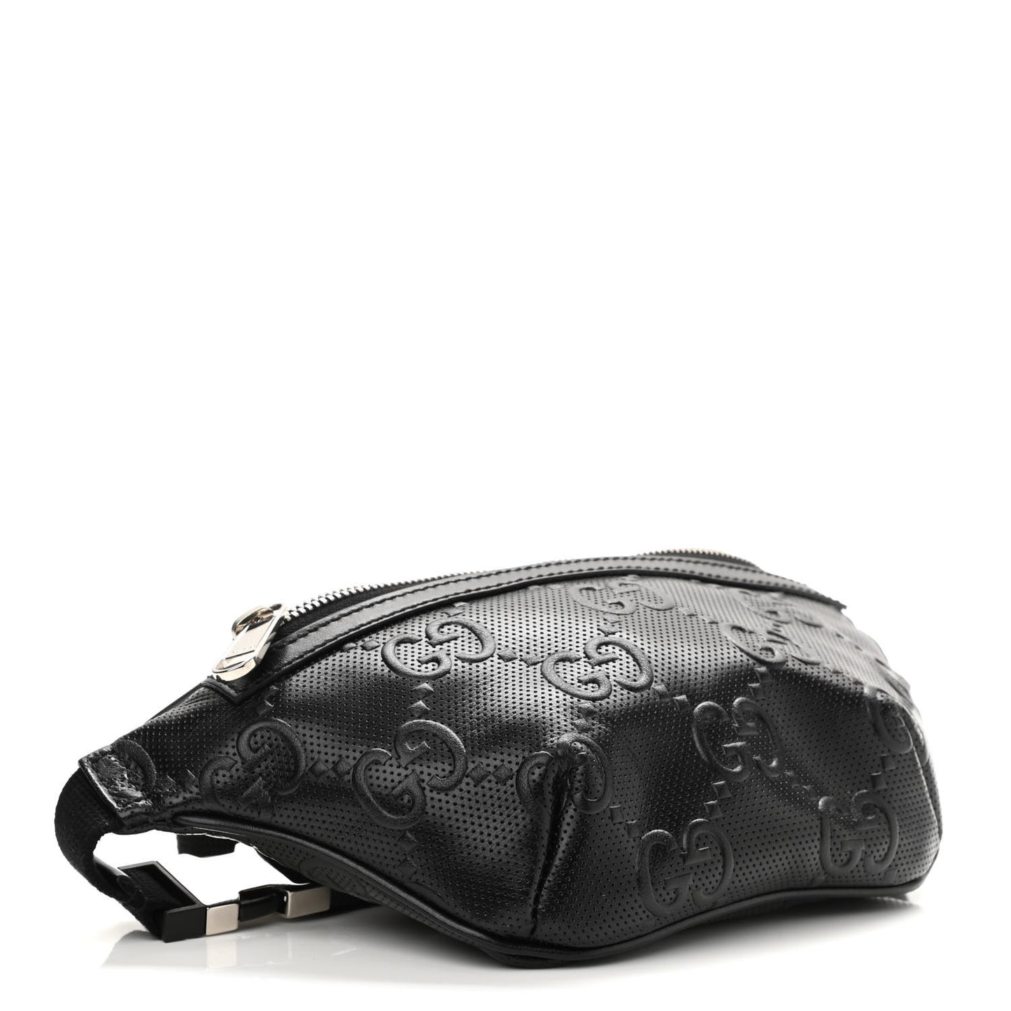 Calfskin GG Tennis Embossed Belt Bag Black