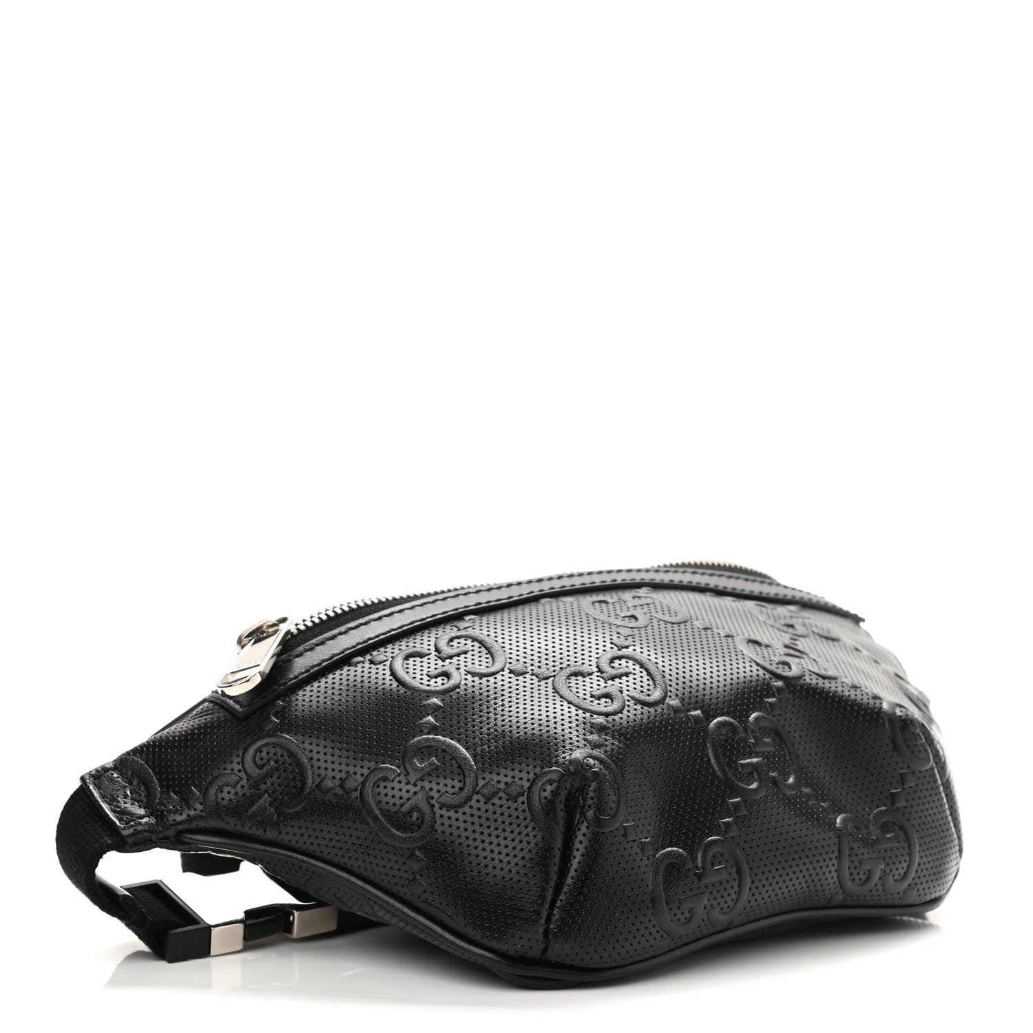 Gucci Calfskin GG Tennis Embossed Belt Bag Black 4 of 10
