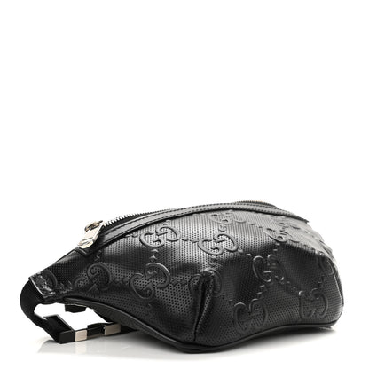 Gucci Calfskin GG Tennis Embossed Belt Bag Black 4 of 10