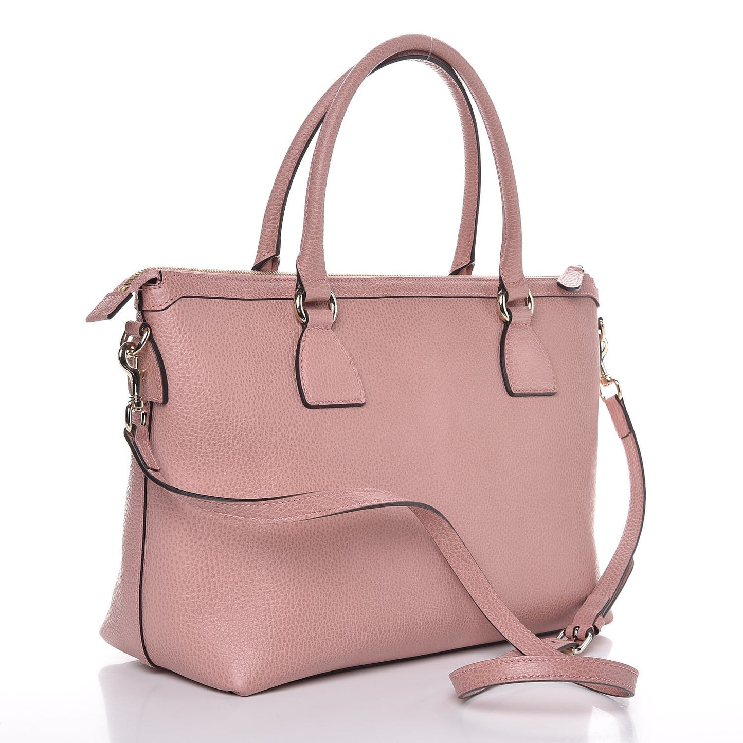 Dollar Calfskin GG Charm Satchel Soft Pink
