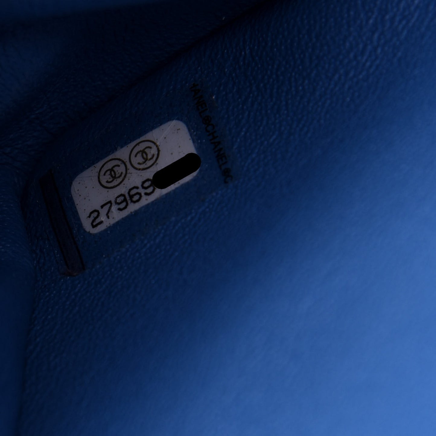 Lambskin Quilted Mini Rectangular Flap Blue