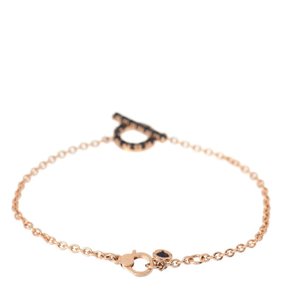 Hermes 18K Rose Gold Black Spinel Finesse Bracelet SH 3 of 5