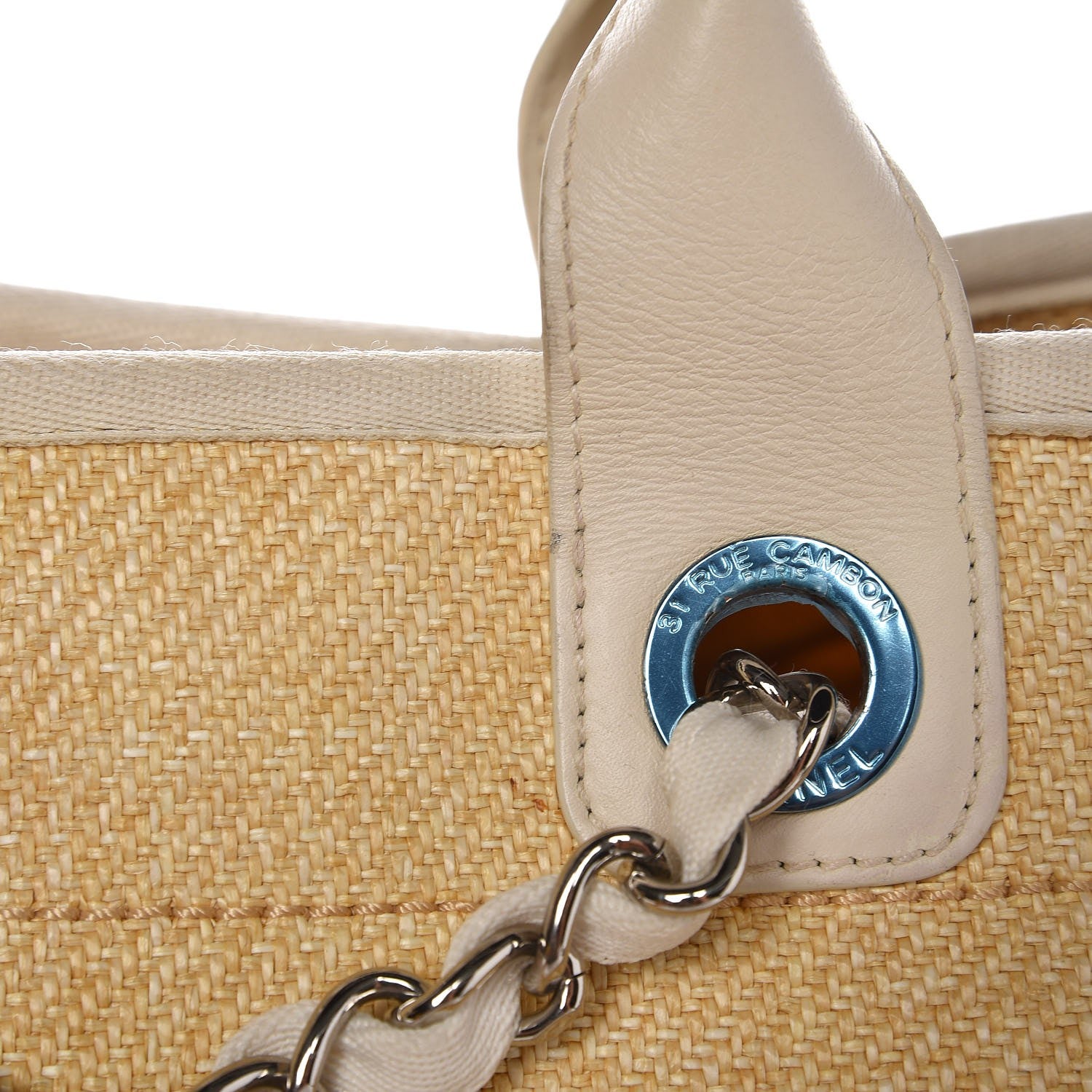 Chanel Woven Straw Raffia Large Deauville Tote Yellow 14 of 14