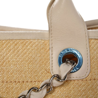 Chanel Woven Straw Raffia Large Deauville Tote Yellow 14 of 14
