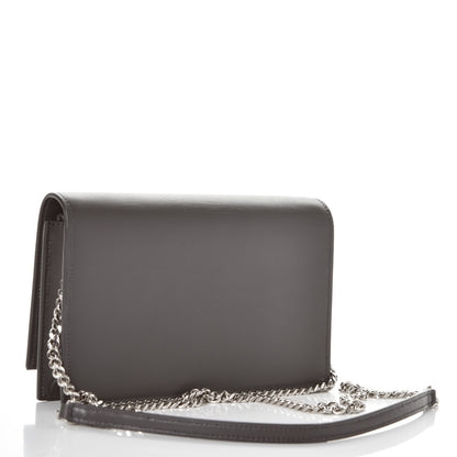 Saint Laurent Smooth Calfskin Classic Monogram Kate Tassel Chain Wallet Grey 3 of 7