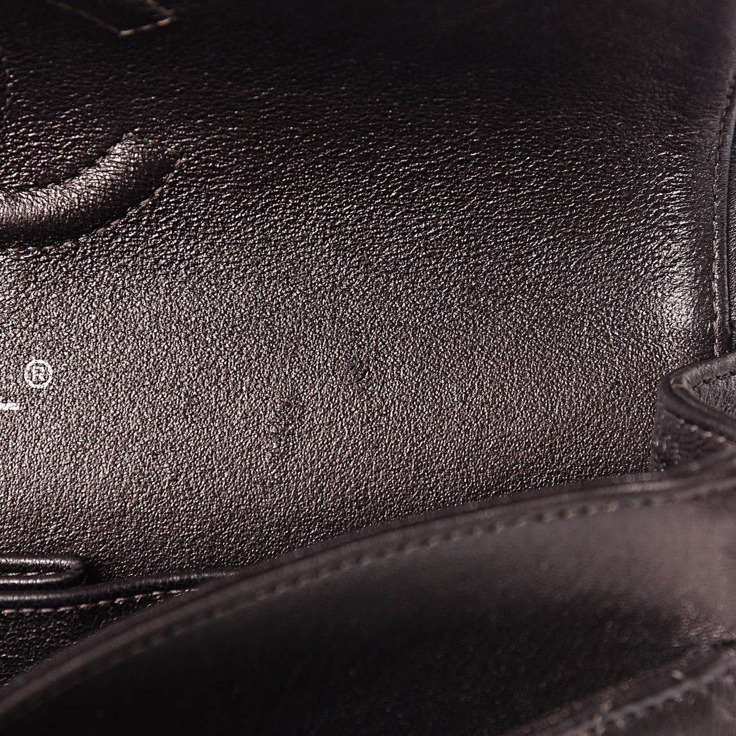 Metallic Lambskin Quilted Medium Double Flap Dark Grey
