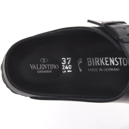Valentino Garavani Calfskin VLTN Birkenstock Slide Sandals 37 Black 7 of 7