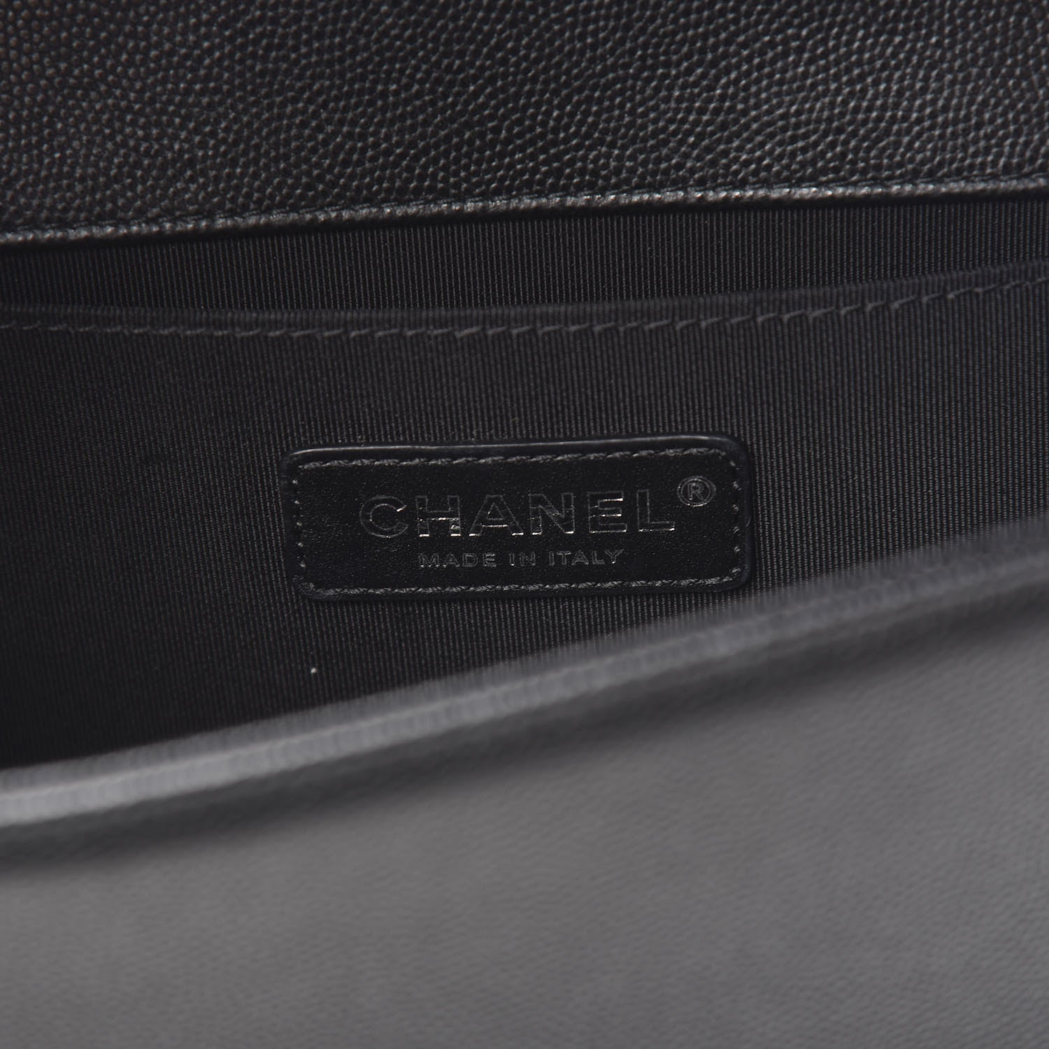 Chanel Caviar Chevron Quilted Medium Boy Flap Black 5 of 9