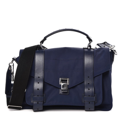 Proenza Schouler Nylon Calfskin Medium PS1 Satchel Indigo 1 of 10