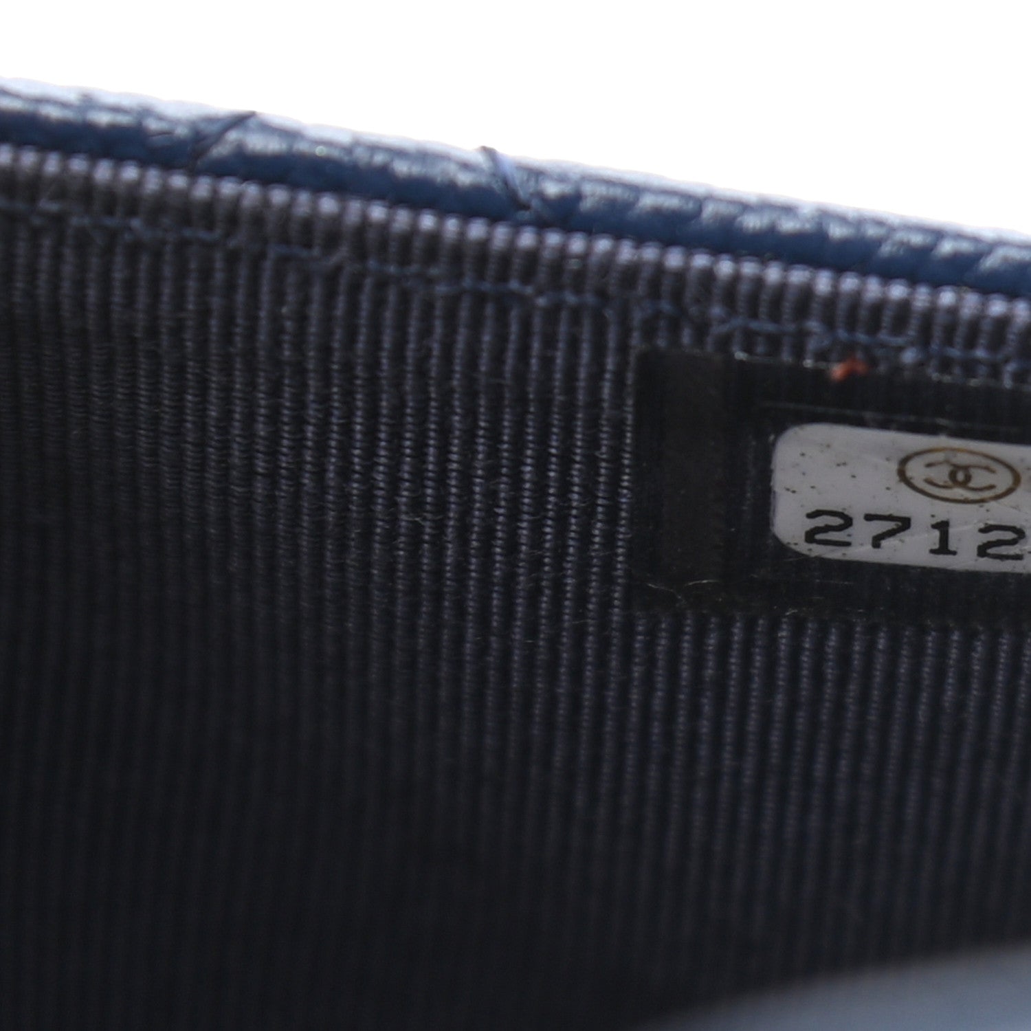 Chanel Caviar Quilted Flap Card Holder Navy Blue 8 of 9