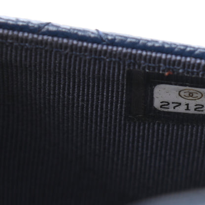 Chanel Caviar Quilted Flap Card Holder Navy Blue 8 of 9